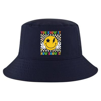 Groovy State Testing Day Teacher You Know It Now Show It Cool Comfort Performance Bucket Hat