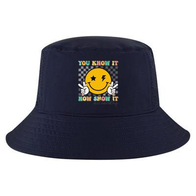 Groovy Smile Testing Day Teacher You Know It Now Show It Cool Comfort Performance Bucket Hat