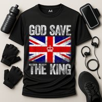 God Save The King Charles III Tee UK Flag Top King Charles Retro Performance Shirt