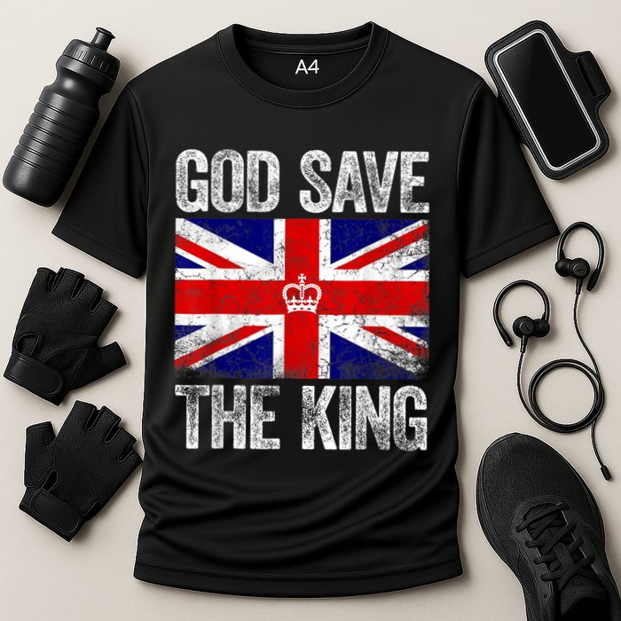 God Save The King Charles III Tee UK Flag Top King Charles Retro Performance Shirt