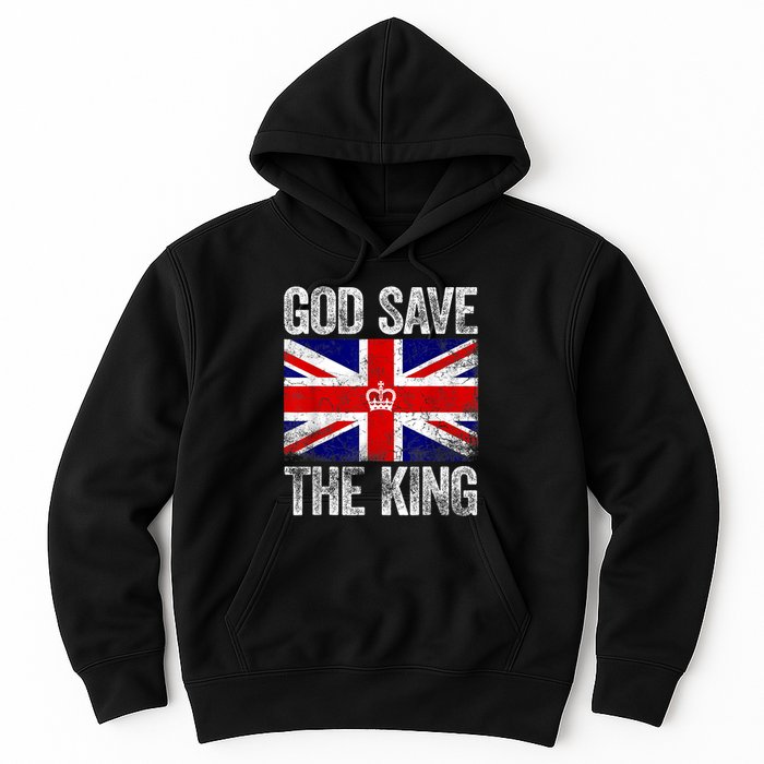 God Save The King Charles III Tee UK Flag Top King Charles Retro Hoodie