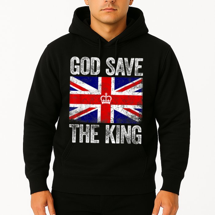 God Save The King Charles III Tee UK Flag Top King Charles Retro Hoodie