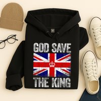 God Save The King Charles III Tee UK Flag Top King Charles Retro Hoodie