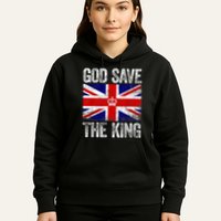 God Save The King Charles III Tee UK Flag Top King Charles Retro Hoodie