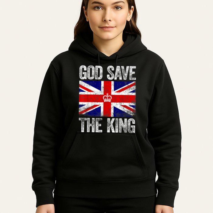 God Save The King Charles III Tee UK Flag Top King Charles Retro Hoodie