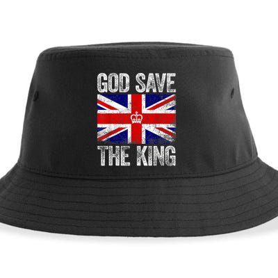 God Save The King Charles III Tee UK Flag Top King Charles Retro Sustainable Bucket Hat
