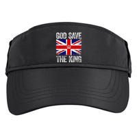God Save The King Charles III Tee UK Flag Top King Charles Retro Adult Drive Performance Visor