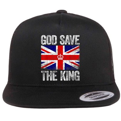 God Save The King Charles III Tee UK Flag Top King Charles Retro Flatbill Hat