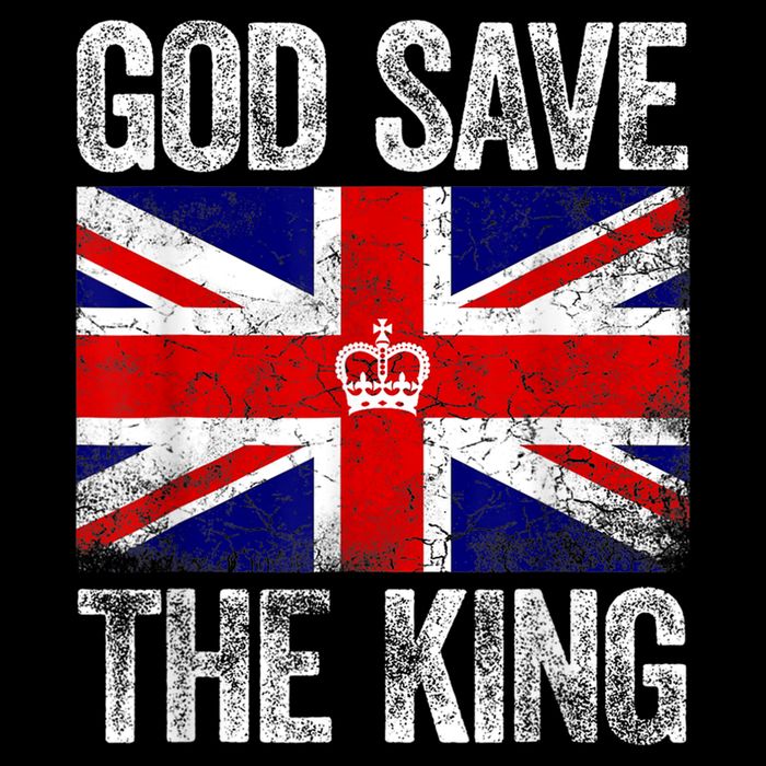 God Save The King Charles III Tee UK Flag Top King Charles Retro Flatbill Hat