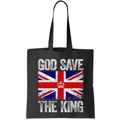 God Save The King Charles III Tee UK Flag Top King Charles Retro Bag