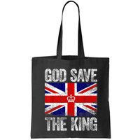 God Save The King Charles III Tee UK Flag Top King Charles Retro Bag