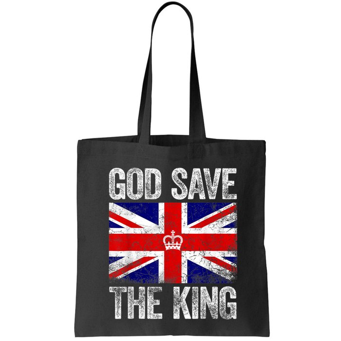 God Save The King Charles III Tee UK Flag Top King Charles Retro Bag