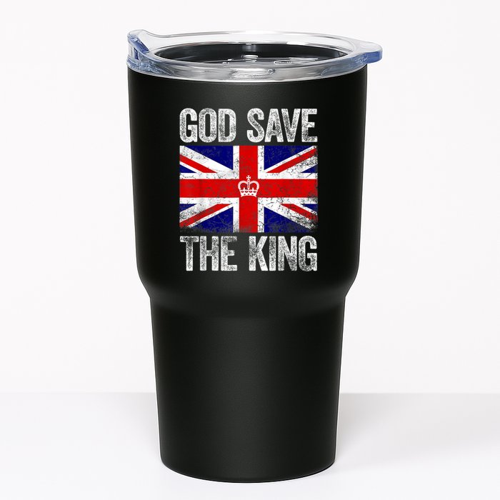 God Save The King Charles III Tee UK Flag Top King Charles Retro Tumbler