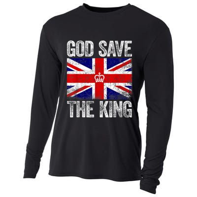 God Save The King Charles III Tee UK Flag Top King Charles Retro Cooling Performance Long Sleeve Crew