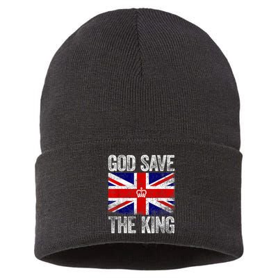 God Save The King Charles III Tee UK Flag Top King Charles Retro Sustainable Knit Beanie