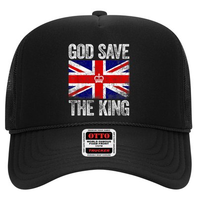 God Save The King Charles III Tee UK Flag Top King Charles Retro Trucker Hat