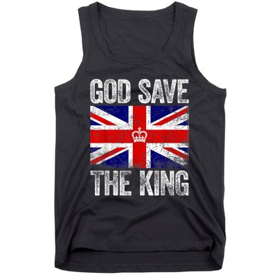 God Save The King Charles III Tee UK Flag Top King Charles Retro Tank Top