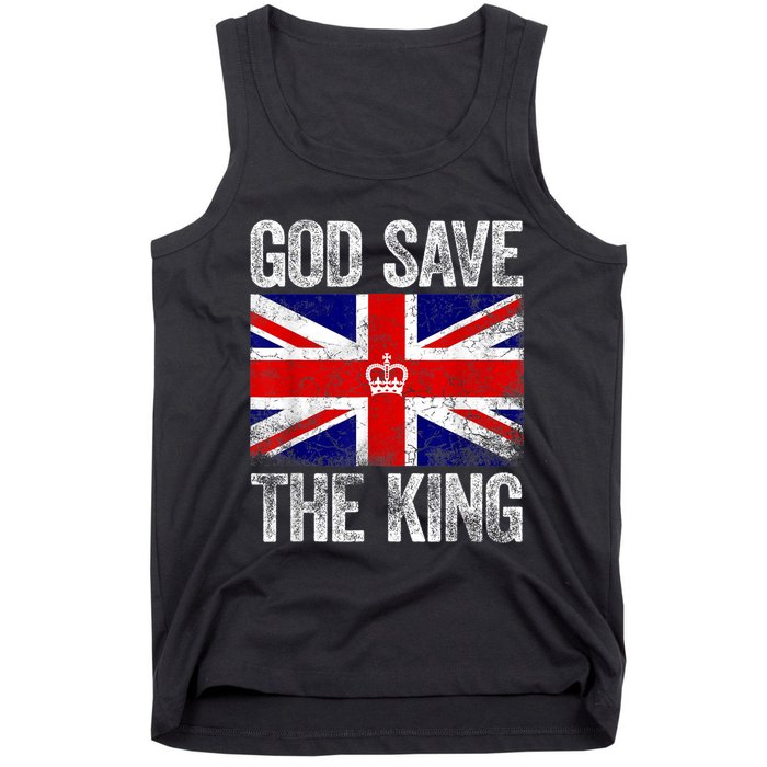 God Save The King Charles III Tee UK Flag Top King Charles Retro Tank Top