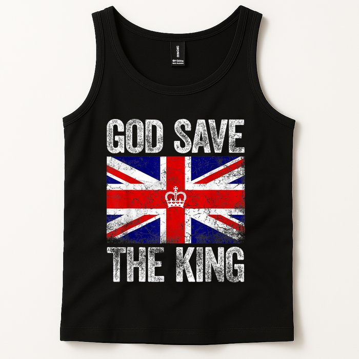 God Save The King Charles III Tee UK Flag Top King Charles Retro Tank Top