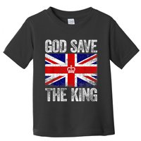 God Save The King Charles III Tee UK Flag Top King Charles Retro Toddler T-Shirt