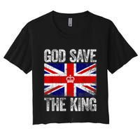 God Save The King Charles III Tee UK Flag Top King Charles Retro Crop Top