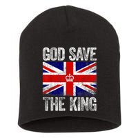 God Save The King Charles III Tee UK Flag Top King Charles Retro Short Acrylic Beanie