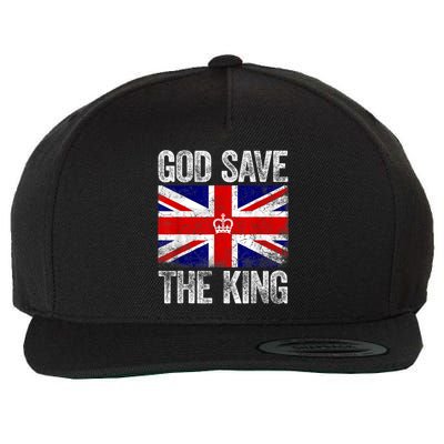God Save The King Charles III Tee UK Flag Top King Charles Retro Wool Snapback Cap