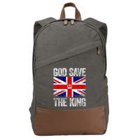 God Save The King Charles III Tee UK Flag Top King Charles Retro Cotton Canvas Backpack
