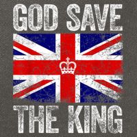 God Save The King Charles III Tee UK Flag Top King Charles Retro Cotton Canvas Backpack