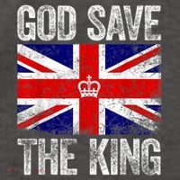 God Save The King Charles III Tee UK Flag Top King Charles Retro Vector Backpack