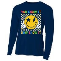 Groovy State Testing Day Teacher You Know It Now Show It Cooling Performance Long Sleeve Crew