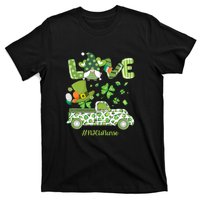 Gnome Shamrock Truck Love NICU Nurse Nursing St Patricks Day T-Shirt