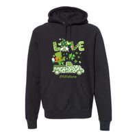 Gnome Shamrock Truck Love NICU Nurse Nursing St Patricks Day Premium Hoodie