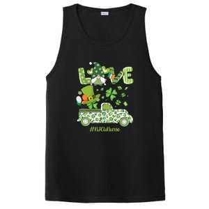 Gnome Shamrock Truck Love NICU Nurse Nursing St Patricks Day PosiCharge Competitor Tank