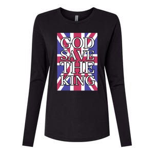 God Save The King British Royal Family Uk Union Jack Flag Gift Womens Cotton Relaxed Long Sleeve T-Shirt