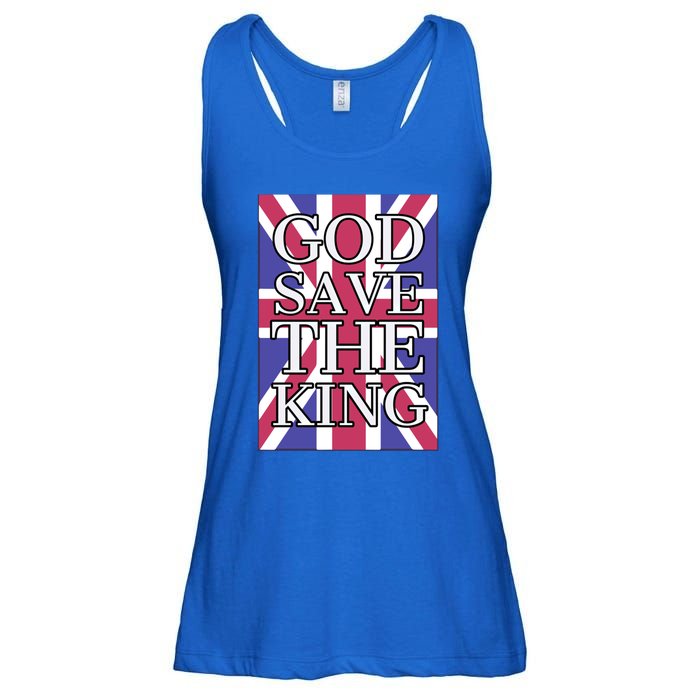 God Save The King British Royal Family Uk Union Jack Flag Gift Ladies Essential Flowy Tank