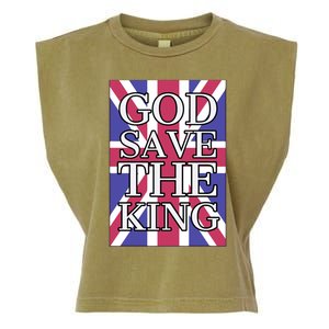 God Save The King British Royal Family Uk Union Jack Flag Gift Garment-Dyed Women's Muscle Tee