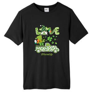 Gnome Shamrock Truck Love Nurse Life Nursing St Patricks Day Tall Fusion ChromaSoft Performance T-Shirt