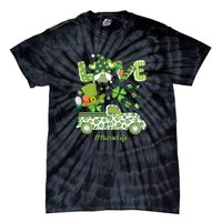 Gnome Shamrock Truck Love Nurse Life Nursing St Patricks Day Tie-Dye T-Shirt