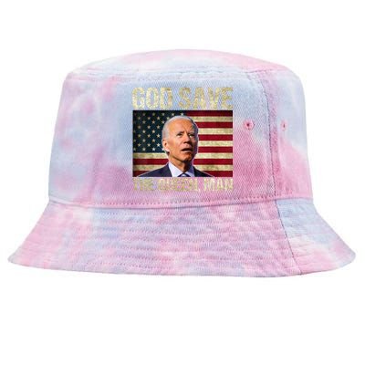 Save The Queen Man Funny Joe Biden American Flag Tie-Dyed Bucket Hat