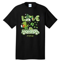 Gnome Shamrock Truck Love RN Life Nurse St Patricks Tall T-Shirt