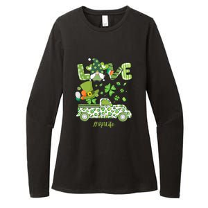 Gnome Shamrock Truck Love RN Life Nurse St Patricks Womens CVC Long Sleeve Shirt