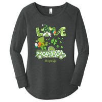 Gnome Shamrock Truck Love RN Life Nurse St Patricks Women's Perfect Tri Tunic Long Sleeve Shirt