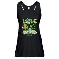 Gnome Shamrock Truck Love RN Life Nurse St Patricks Ladies Essential Flowy Tank