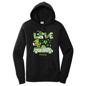 Gnome Shamrock Truck Love RN Life Nurse St Patricks Women's Pullover Hoodie