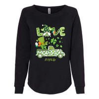 Gnome Shamrock Truck Love RN Life Nurse St Patricks Womens California Wash Sweatshirt