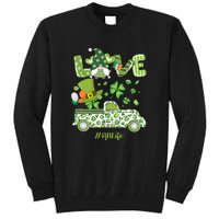 Gnome Shamrock Truck Love RN Life Nurse St Patricks Tall Sweatshirt