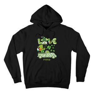 Gnome Shamrock Truck Love RN Life Nurse St Patricks Tall Hoodie