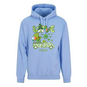 Gnome Shamrock Truck Love RN Life Nurse St Patricks Unisex Surf Hoodie