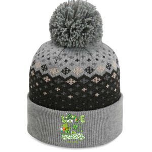 Gnome Shamrock Truck Love Scrub Life Nurse St Patricks Day The Baniff Cuffed Pom Beanie